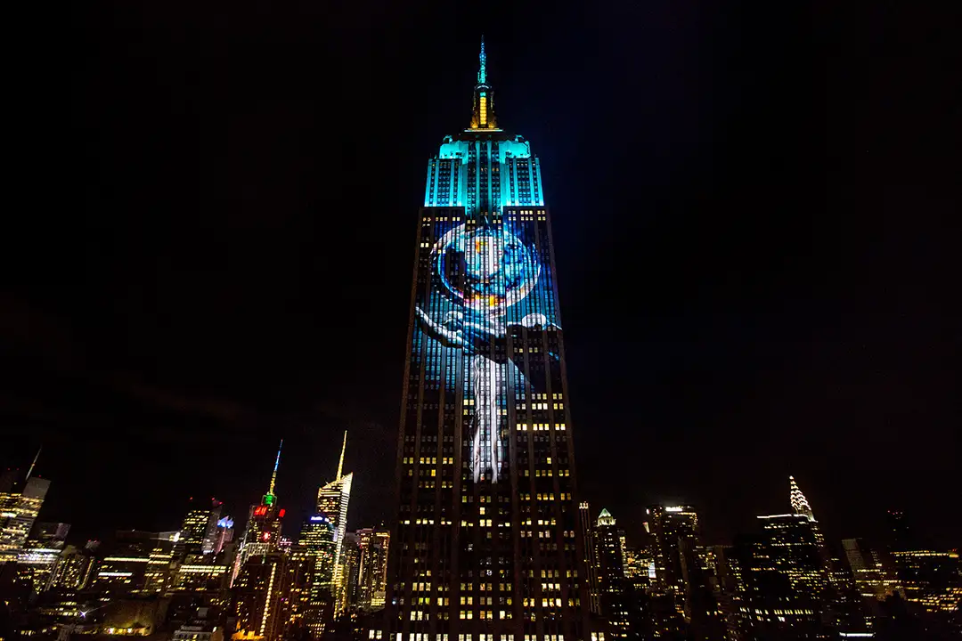 New York city projection mapping