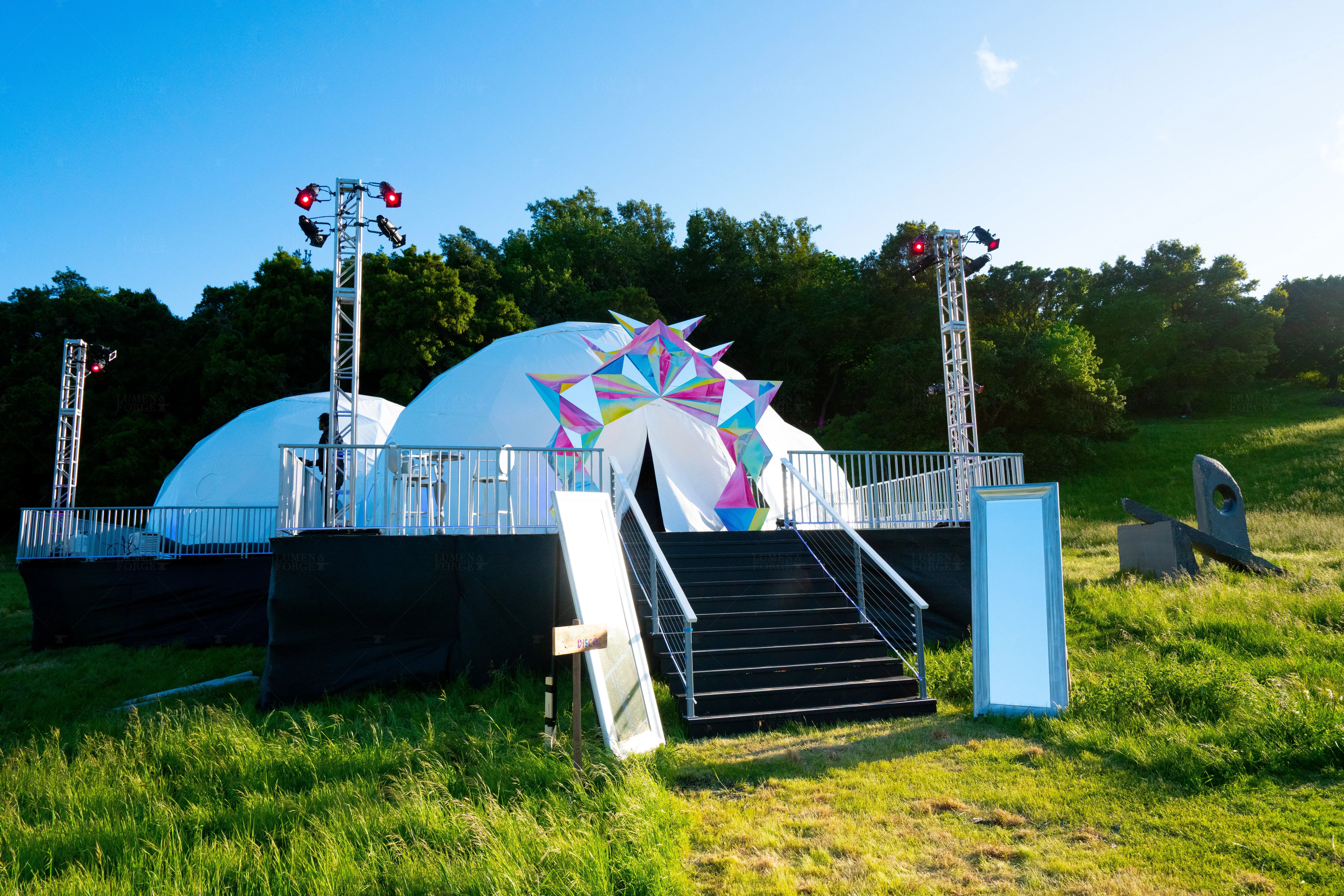 360 projection domes outside