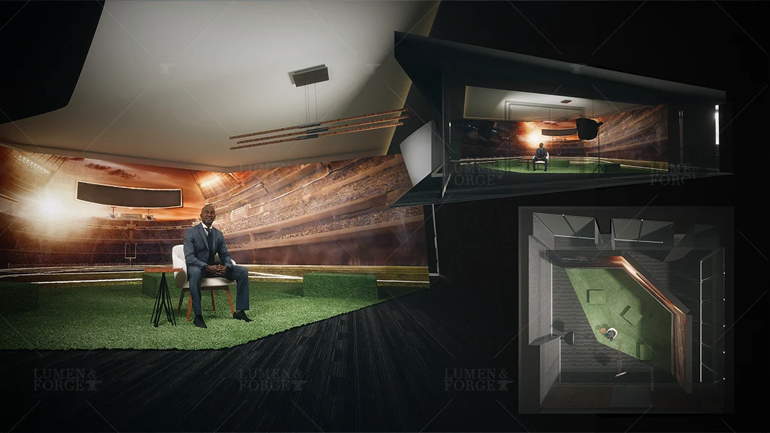 3d rendering stage design immersive amphitheater