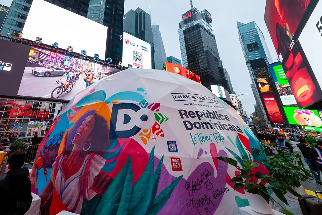 dominican republic pop up dome times square tourism event v2