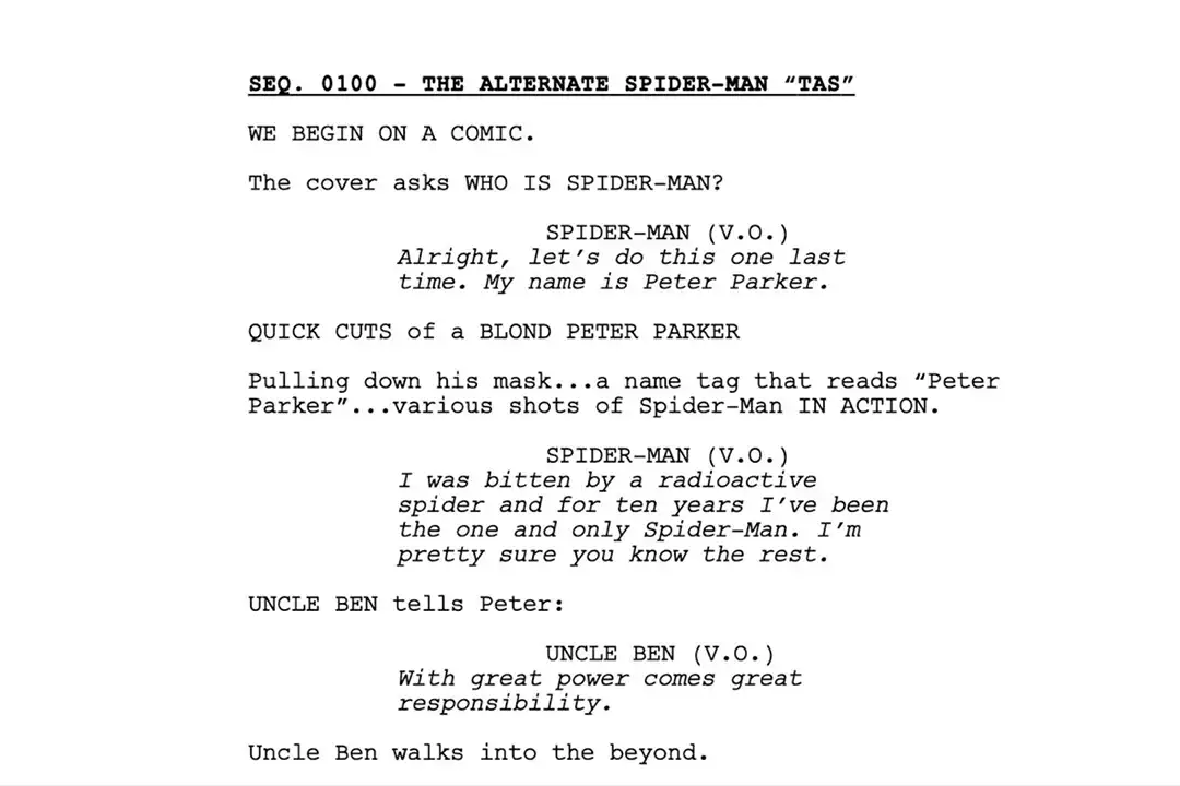 good animation scripting spiderverse