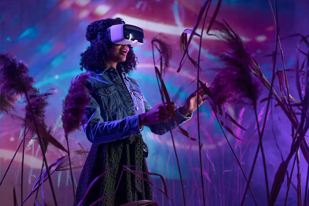 metaverse digital cyber world technology woman