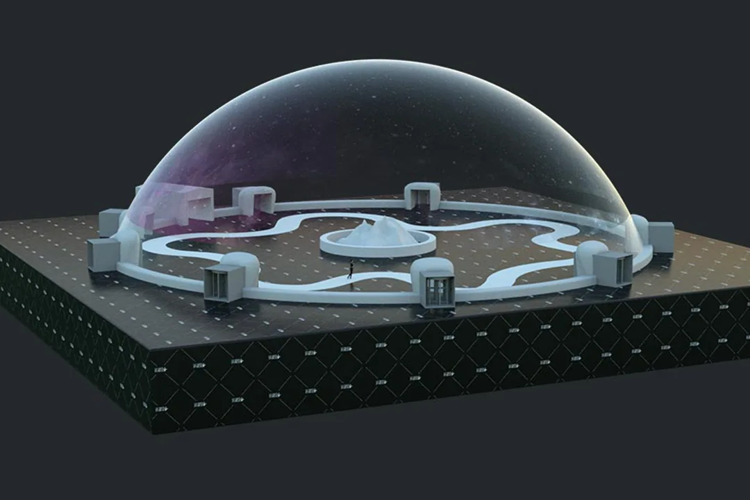 render of 360 dome