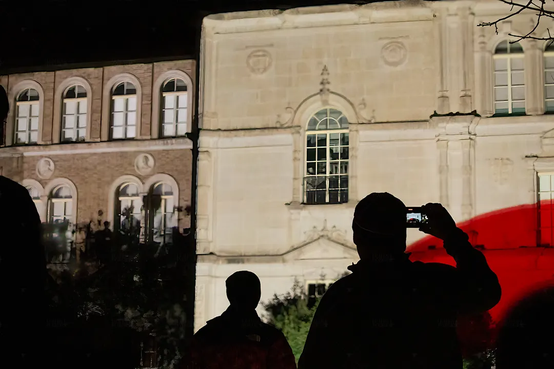 Texas tech university projection mapping building red raiders